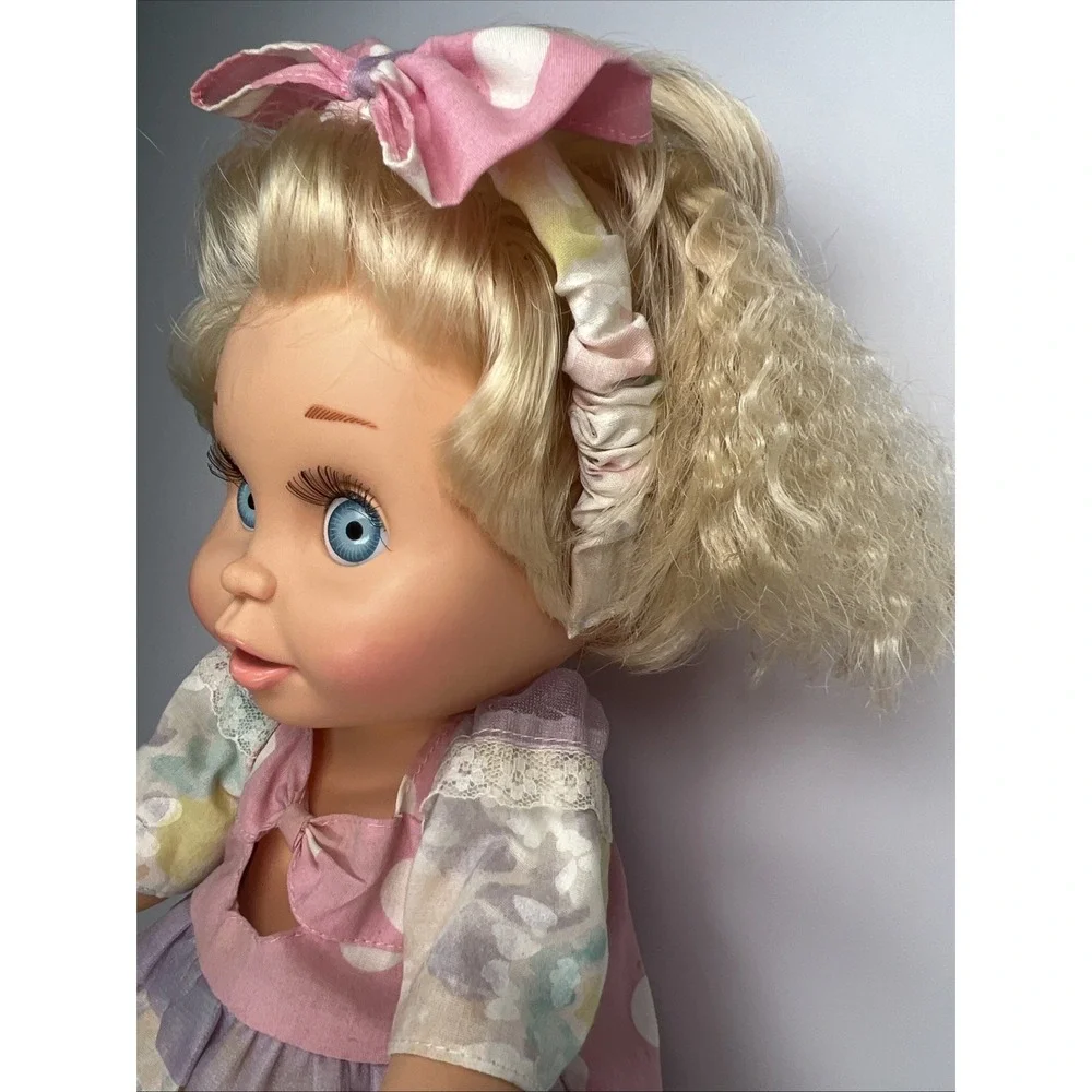 Vintage 1990 Galoob Baby Face So Innocent Cynthia #7 Doll Blonde Blue Eyes